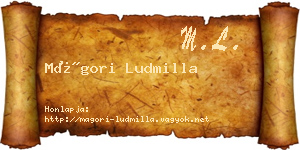 Mágori Ludmilla névjegykártya